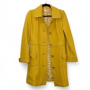 Mustard Yellow Women's Trench Coat